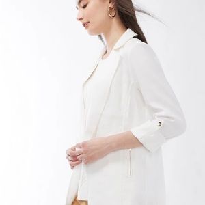 Chicos Linen Blend Stretch Moto Jacket
